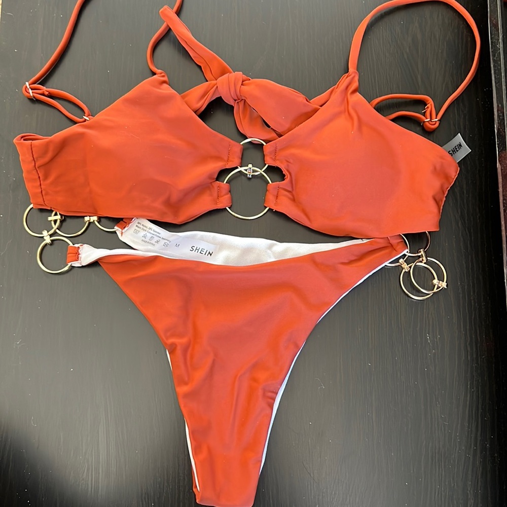 SHEIN Bikini Top & Bottom - Has cute rings on both top and bottoms.